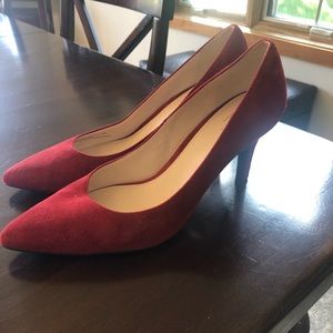 NWOT- Cole Haan Juliana red suede pumps